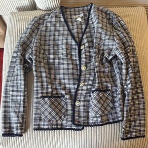 Plaid Button-Up blazer